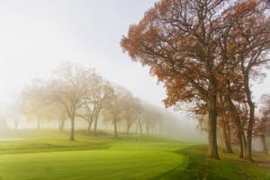 Photo of a Foggy Myrtle Beach Golf Course.